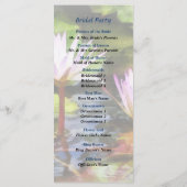 Twee Paarse Water Lotus bruiloft programma (Achterkant)