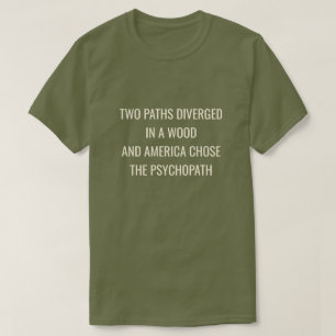 TWEE PADEN GESPLITST -Groen T-shirt