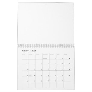 Twee pagina MediumCalendar, Wit Kalender