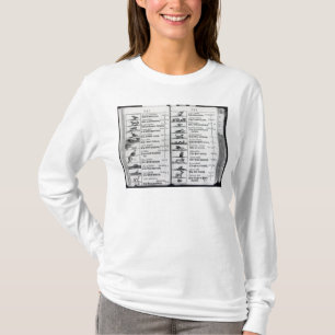 Twee pagina's van 'Orbis Sensualium Pictus' T-shirt