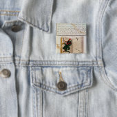 Twee pagina's van 'The Magus' Vierkante Button 5,1 Cm (In situ)