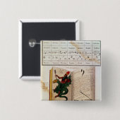 Twee pagina's van 'The Magus' Vierkante Button 5,1 Cm (Voorkant /achterkant)