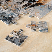 Twee Paint Horses Legpuzzel (Zijkant)