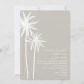 Twee Palm Trees Wedding Uitnodiging (Voorkant)