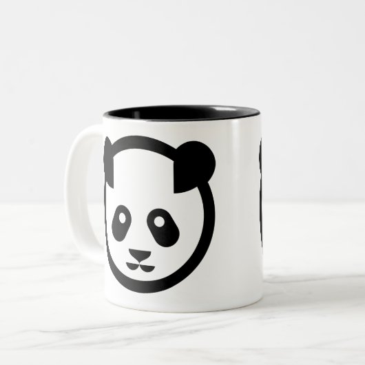 Twee Panda-Mok Tweekleurige Koffiemok (Voorkant links)