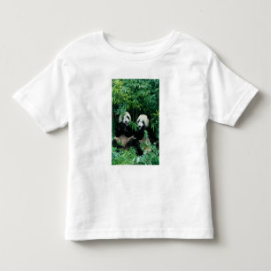 Twee panda's eten samen bamboe, Wolong Kinder Shirts