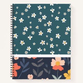 Twee-panelen bloemkunstwerk notitieboek