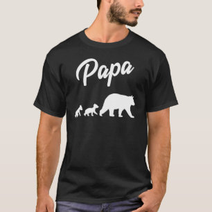Twee pap Papa Beer twee Kinderen Vaderdag T-shirt