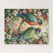 Twee papegaaien legpuzzel (Horizontaal)