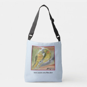 Twee Parakeets Design door Noch J op Canvas tas