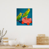 twee paraketten poster (Keuken)