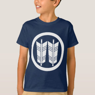 Twee parallelle pijlen in cirkel t-shirt