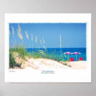 Twee paraplu's poster