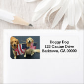 Twee patriottische Goldens Return Address Labels (Insitu)