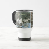 Twee Pegasi- en totem-polen Fantasy Art-Mok Reisbeker (Voorkant links)