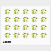 Twee peren ronde sticker (Vel)