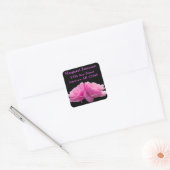 Twee perfect roze Roses Weddenschapslabel Vierkante Sticker (Envelop)