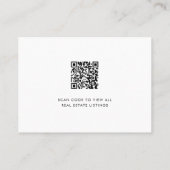 Twee Persoon Blauwe Douane QR Code Foto Vastgoed Visitekaartje (Achterkant)