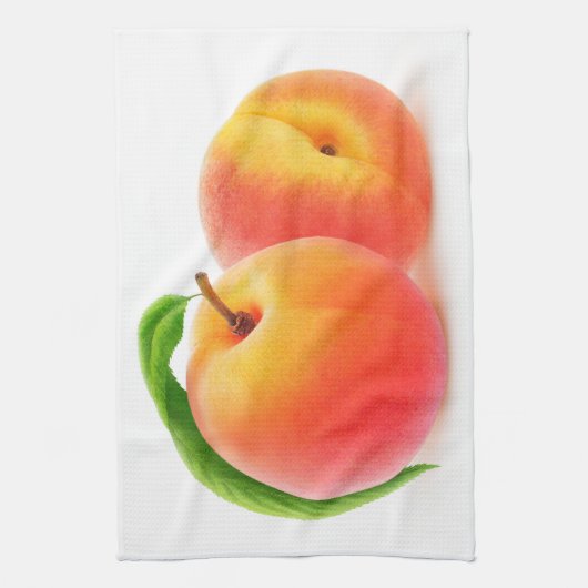 Twee perziken theedoek (Verticaal)