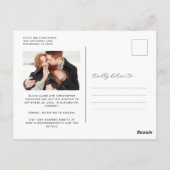 Twee Photo Arch Emerald Green QR-code Sla de datum Briefkaart (Achterkant)