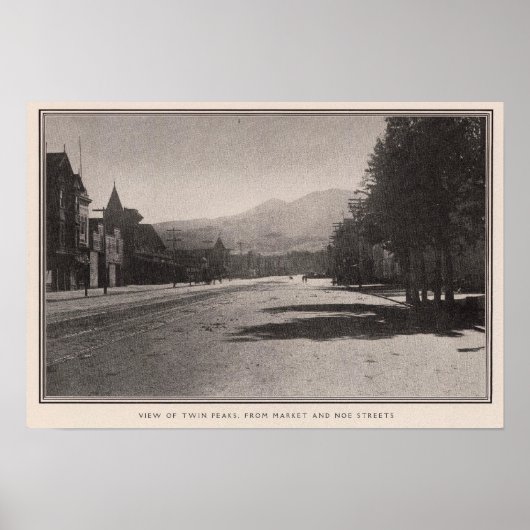 Twee pieken van de markt en de straten van Noe Poster (Voorkant)