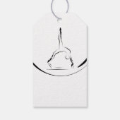 Twee Pilates Poses op de Hervormer Cadeaulabel (Achterkant)