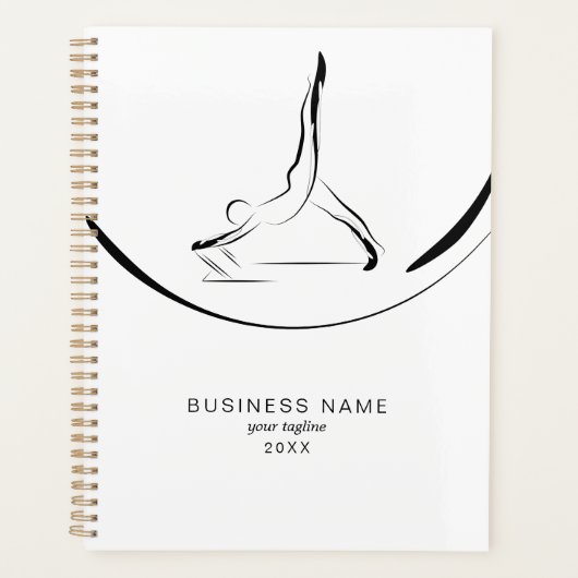 Twee Pilates Poses op de Hervormer Planner (Voorkant)