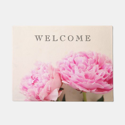 Twee pinda's roze deurmat (Voorkant)