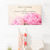 Twee pinda's roze spandoek (Insitu)