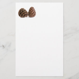 Twee pinecones briefpapier