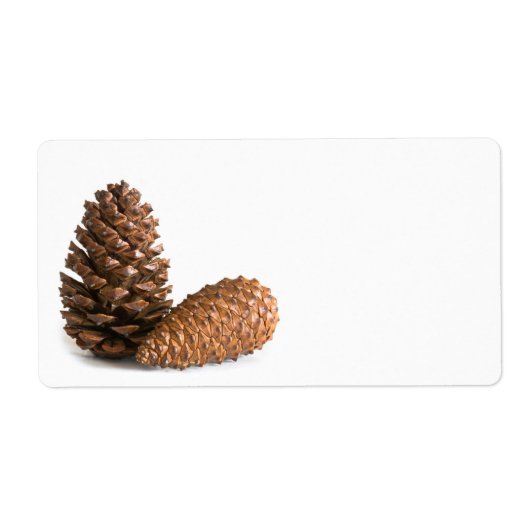 Twee pinecones etiket (Voorkant)