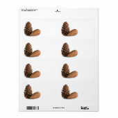 Twee pinecones etiket (Full Sheet)