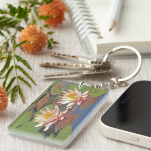 "TWEE PINK LOTUS BLOSSOMS"-SLEUTELHANGER SLEUTELHANGER