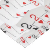 Twee Pokerkaarten Gelaagd, Tafelkleed (Gekanteld)
