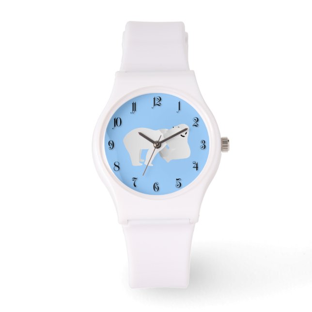 Twee polaire beren horloge (Voorkant)