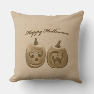 Twee pompoenen Happy Halloween Kussen