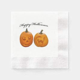 Twee pompoenen Happy Halloween Servet