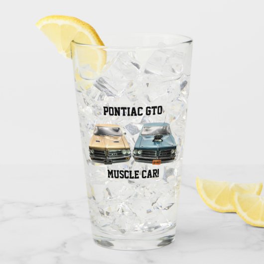 Twee Pontiac GTO-autoontwerp Glas (Voorkant ijs)
