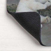 Twee poolkubs beer muismat (Hoek)