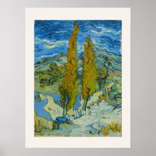 Twee Populieren door Van Gogh - Provence Landschap Poster