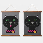 Twee posters katten hangend wandkleed (Dubbel)