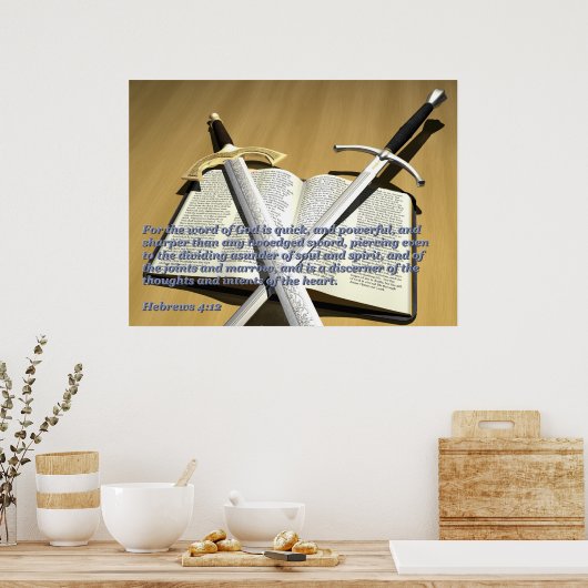 Twee posters met een speerwoord (Keuken)