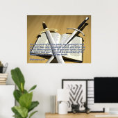 Twee posters met een speerwoord (Thuiskantoor)