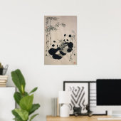 Twee Posters Pandas (Thuiskantoor)