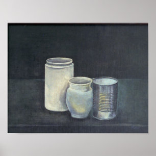 Twee potten en een tin poster