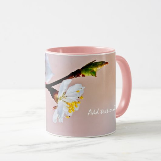 Twee prachtige Japanse abrikozenbloemen Mok (Voorkant rechts)