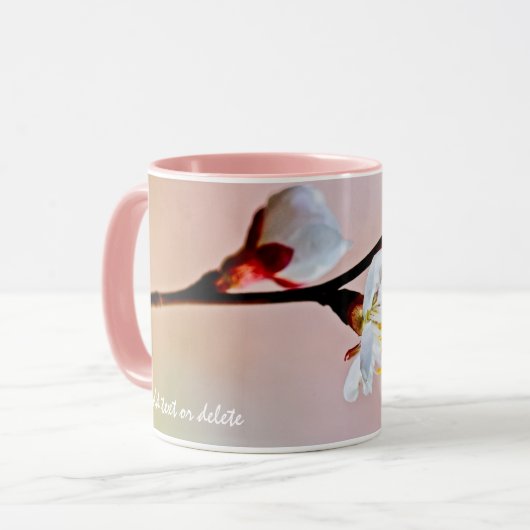 Twee prachtige Japanse abrikozenbloemen Mok (Voorkant links)