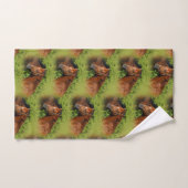 Twee prachtige kastanjepaarden in de zon bad handdoek (Handdoek)