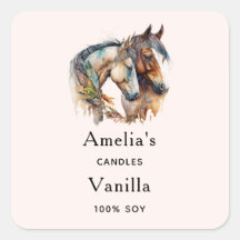 Twee prachtige paarden Western Boho Kaarsenzaak