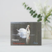 Twee prachtige Swans Valentijns Briefkaart (Staand voorkant)